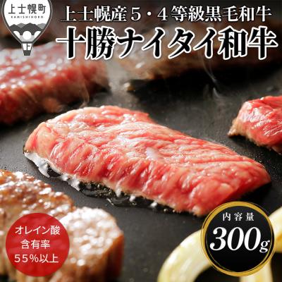 ふるさと納税 上士幌町 十勝ナイタイ和牛 焼肉 300g 北海道産 5・4等級黒毛和牛