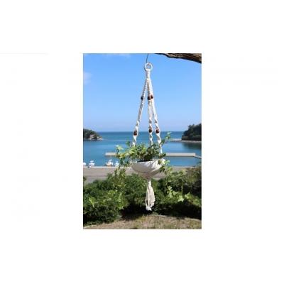 ふるさと納税 豊後高田市 マクラメプラントハンガー(シングル)