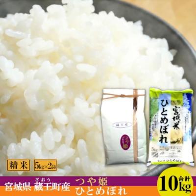 ふるさと納税 蔵王町 蔵王産米2種食べ比べセット計10kg(つや姫5kgひとめぼれ5kg)[04301-0133]
