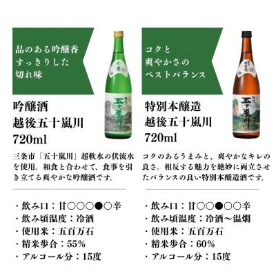 ふるさと納税 三条市 晩酌おすすめ日本酒飲み比べ720ml×6本セット  吟醸 特別本醸造 [福顔酒造]【019S008】 |  | 02
