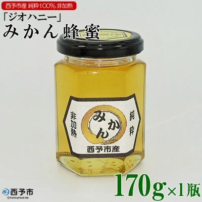 ふるさと納税 西予市 <みかん蜂蜜「ジオハニー」170g×1瓶> 柑橘 非加熱 搾りたて 明浜 ミカン
