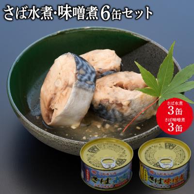 ふるさと納税 気仙沼市 三陸の海から ミヤカンさば水煮・味噌煮セット 6缶 ミヤカン 20564174 ◎