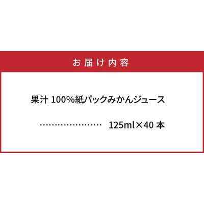 ふるさと納税 国東市 果汁100%紙パックみかんジュース125ml×40本_1521R |  | 03