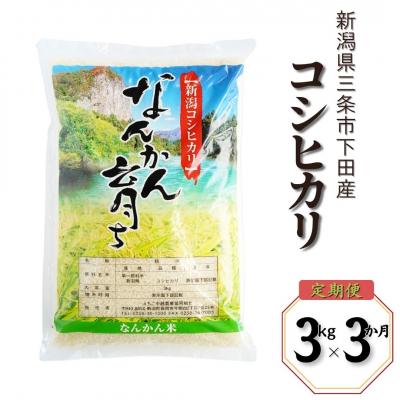 ふるさと納税 三条市 [定期便3kg×3ヶ月] コシヒカリ 令和7年産米 新潟県三条市 