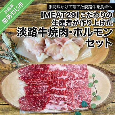 ふるさと納税 南あわじ市 [MEAT29]こだわりの生産者が作り上げた淡路牛焼肉、ホルモンセット