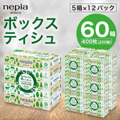 ふるさと納税 春日井市 ネピア ネピecoティシュ200組 5箱×12パック サステナブル SDGs ティッシュ 日用品