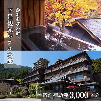 ふるさと納税 下呂市 下呂温泉[下呂観光ホテル]宿泊補助券(3,000円分)旅館 宿泊券[a013-1]