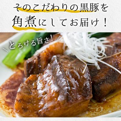 ふるさと納税 いちき串木野市 鹿児島県産の黒豚角煮セット 約1kg(250g×4P)　常温でお届け♪_1