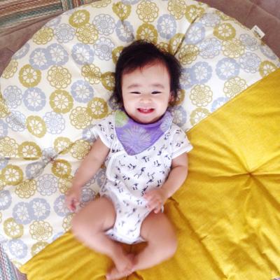 ふるさと納税 京都市 [洛中高岡屋]赤ちゃんが自然と笑顔になる 『せんべい座布団』(菜の花&amp;フローラル)