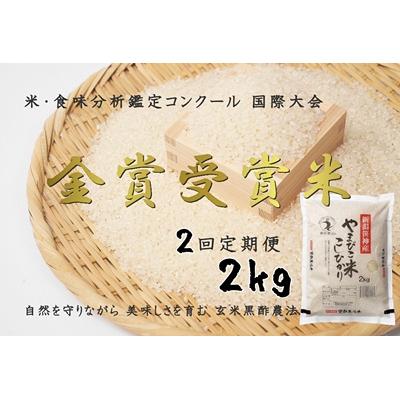ふるさと納税 阿賀野市 [令和7年産先行受付][2回定期便]「やまびこ米」2kg(白米)×2回