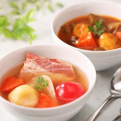 ふるさと納税 東松島市 スープ ごろっと具材の洋食 3種6食 常温保存 個包装 レトルト 国産 常温保存 レンチン A