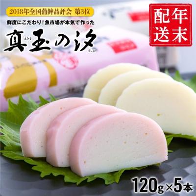 ふるさと納税 豊後高田市 [年末配送] 紅白かまぼこ 真玉の汐(120g×5本) 12/26~12/29お届け予定