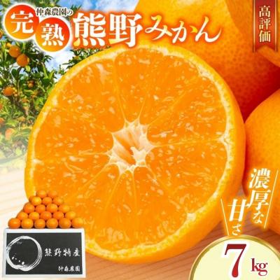 ふるさと納税 熊野市 [2026年11月下旬から12月下旬に発送] 仲森農園の[完熟]熊野みかん(7kg)