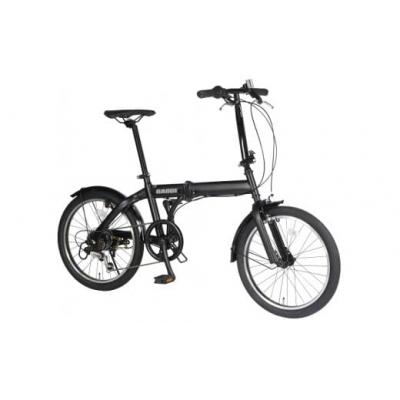 ふるさと納税 春日井市 BAGGIO 防災対応20型6スピードノンパンク折りたたみ自転車 色:ブラック 自転車 サイクリング