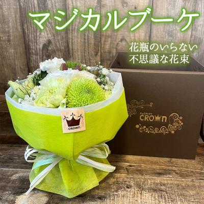 ふるさと納税 石巻市 マジカルブーケ 白・グリーン系