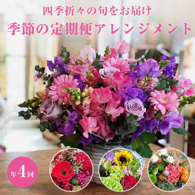 ふるさと納税 石巻市 季節の定期便アレンジメント(年4回)