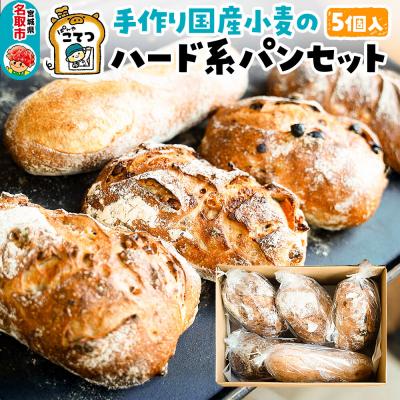 ふるさと納税 名取市 名取 閖上 の ぱんやこてつ 手作り 国産小麦のハード系パンセット|21_pnk-010101a