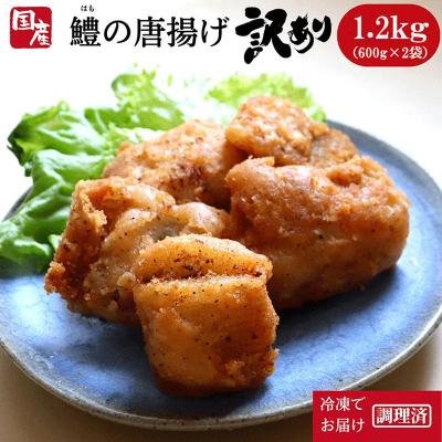 ふるさと納税 小松島市 訳あり 鱧(はも)の唐揚げ 1.2kg(600g×2袋)│冷凍 カツ から揚げ 規格外