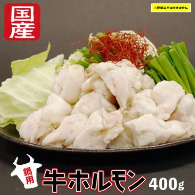 ふるさと納税 大崎市 国産牛ホルモン 鍋用 400g もつ鍋 お鍋 料理 冷凍 肉 牛肉 ぷりぷり 甘い