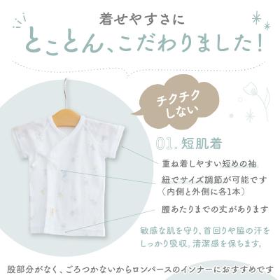 ふるさと納税 高千穂町 【日本製】はじめての出産準備に!新生児肌着とガーゼハンカチ7点スターターセット[グッドナイト柄] |  | 02