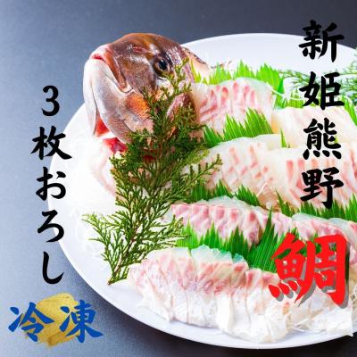 ふるさと納税 熊野市 [テレビで紹介されました]水谷水産[新姫 熊野鯛] 3枚おろし (冷凍)
