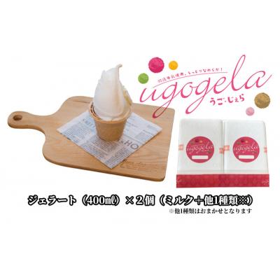 ふるさと納税 羽後町 本格ジェラート 羽後町産生乳使用!「うご・じぇら」400g×2個セット 