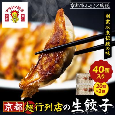 ふるさと納税 京都市 マルシン飯店 超行列店の生餃子40個(20個×2箱)|京都東山 超人気中華 ぎょうざ おすすめ 人気