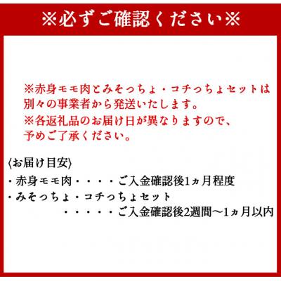ふるさと納税 天城町 黒毛和牛赤身モモ肉 焼肉用 1kg みそっちょ・コチっちょ セット_2
