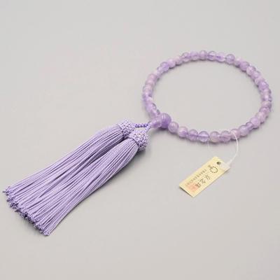 ふるさと納税 京都市 【神戸珠数店】〈京念珠〉 紫雲石 女性用数珠【数珠袋付き】|京都 念珠 仏具 |  | 02