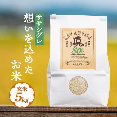 ふるさと納税 石巻市 [ 先行受付 ]ササシグレ 玄米 5kg 新米 米 お米 節減対象農薬不使用 化学肥料不使用 コメ