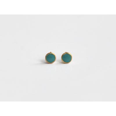 ふるさと納税 北本市 K18七宝ピアス・ターコイズ Kenichi Kondo