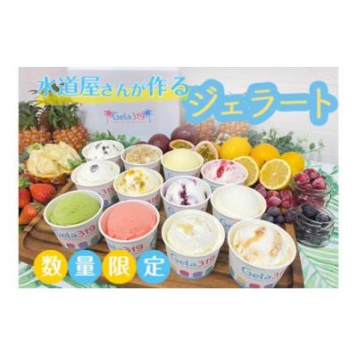 ふるさと納税 国見町 [食べ比べセット][数量限定]水道屋さんが作るジェラート12個セット | アイス 手作り スイーツ