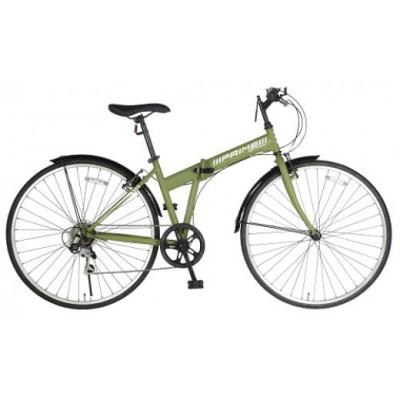 ふるさと納税 春日井市 700C6スピード折りたたみクロスバイク 色:カーキ 自転車 サイクリング アウトドア 折りたたみ