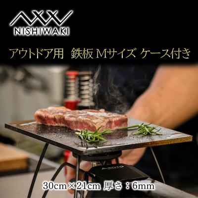 ふるさと納税 加西市 鉄板 Mサイズ&amp;帆布ケース[アウトドア キャンプ バーベキュー BBQ ][No5698-1226]