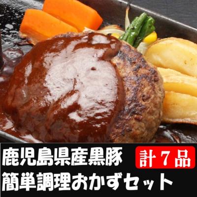 ふるさと納税 薩摩川内市 鹿児島県産黒豚 簡単調理おかずセット(レンジ対応) 黒豚 ハンバーグ カレー ステーキ AS-733
