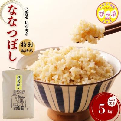 ふるさと納税 比布町 西間農園 特別栽培米ななつぼし みがき玄米 5kg[2026年3月〜4月上旬発送]