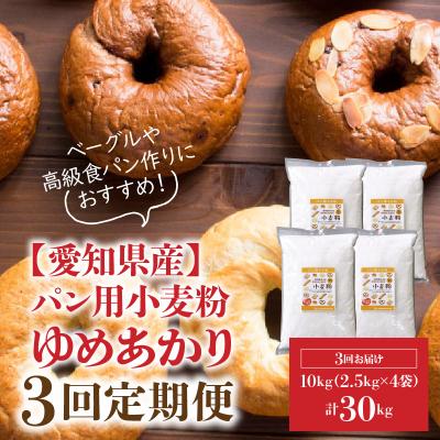 ふるさと納税 碧南市 [小麦粉]愛知県産ゆめあかりパン用 強力粉 2.5kg×4袋(計10kg) 定期3回H008-253