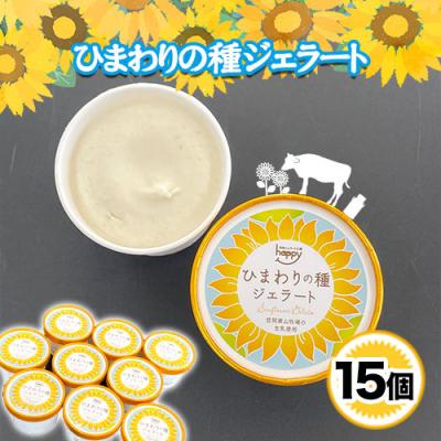 ふるさと納税 笠岡市 ジェラー アイス ミルク ヒマワリの種 15個セット