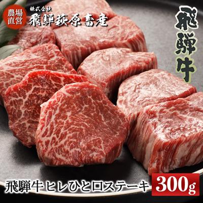 ふるさと納税 下呂市 [冷凍]飛騨牛ヒレひとくちステーキ(300g) 牛肉 赤身[22-23]