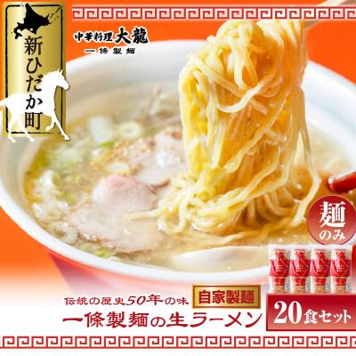 ふるさと納税 新ひだか町 北海道産小麦使用 生ラーメン20食セット 計3kg