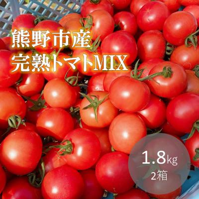 ふるさと納税 熊野市 熊野薬草園のトマトMIX(1.8kg×2箱)