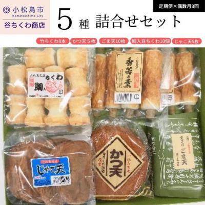 ふるさと納税 小松島市 [定期便]偶数月 3回 練り物 谷ちくわ商店 5種 詰合せ セット ※着日指定不可