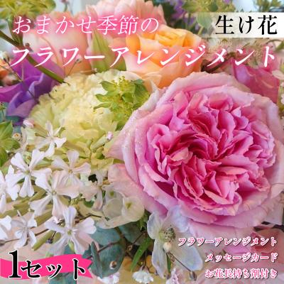 ふるさと納税 小松島市 季節の 花束 生花 こだわり フラワーアレンジメント オリジナル手作りカード付 ギフト プレゼント
