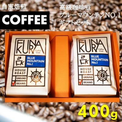 ふるさと納税 薩摩川内市 珈琲豆ブルーマウンテンNO.1ギフトセット400g(200gx2袋) [挽き]DS-505-2