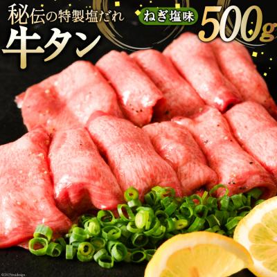ふるさと納税 気仙沼市 牛タン ミートよねくらの味付牛タン ねぎ塩味 500g 20565285