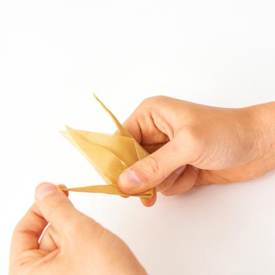 ふるさと納税 荒川区 おりあみ鶴ピアス 純銅・金網折り紙 おりあみ 純銅 15cm角【010-015】_2