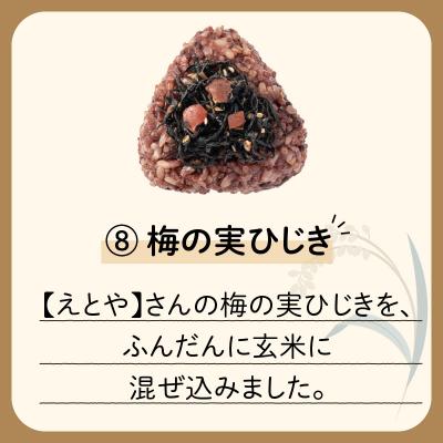 ふるさと納税 鹿児島市 【7営業日以内に発送】冷凍玄米おむすび 5個入り (8)梅の実ひじき　K182-005_08 |  | 02