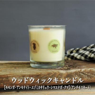 ふるさと納税 三笠市 ウッドウィックキャンドル[柄あり5種モモンガ・アンモナイトなど](アンチモスキート)[38016]