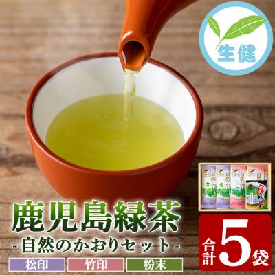 ふるさと納税 いちき串木野市 鹿児島緑茶 自然のかおり 5袋セット