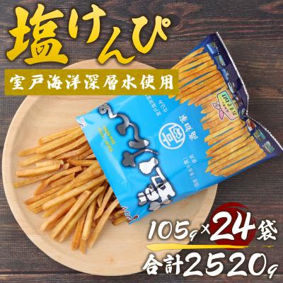ふるさと納税 室戸市 塩けんぴ 24袋小分けセット(計2520g) 【室戸海洋